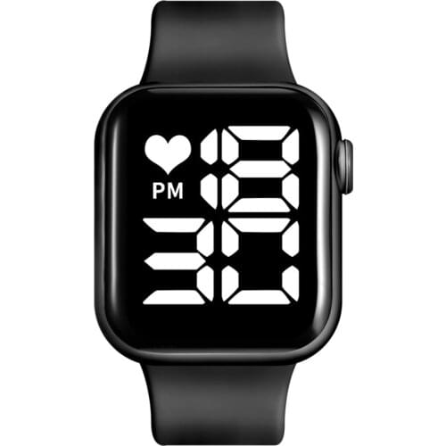 Digital Sport Watch Men Women Silicone Watches Digital Led Red Electronic Wristwatch Fitness Men Kids Hours Watch