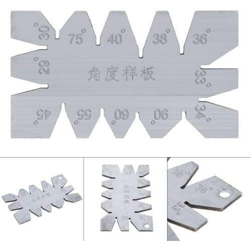 Stainless Steel Thread Gauge Central Gauge Angle Tooling Plate with 29 to 90 Degree Range for Industrial Measurement Gauges