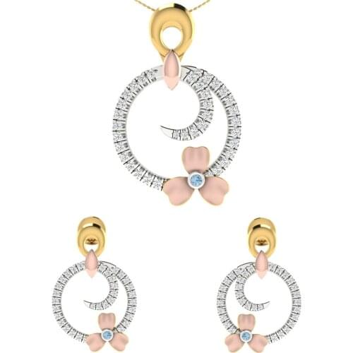 FDLK European and American New Exaggerated Popular Earrings Necklace Hollow Flower Set Fashion Earrings and Necklace Jewelry Set