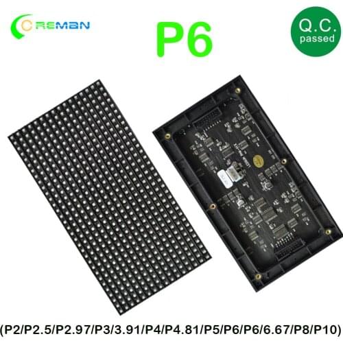 HD giant screen P6 SMD indoor full color 6mm led pixel module / P6 RGB led panel 192x96mm