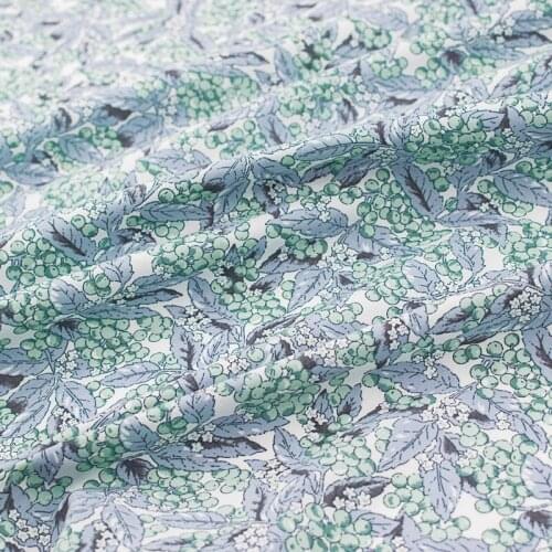 Green Cherry Cotton Fabric For Dress Платье Tissus Au MÈTre Telas Por Metro Sewing Ткань Для Шитья Vestidos Coton Vestidos Stoff