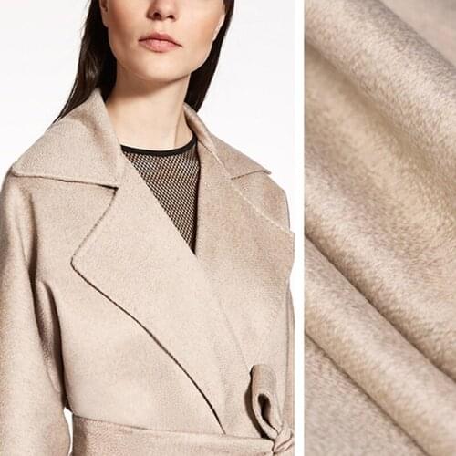 Luxurious Quality 155CM Wide 680-700G/M Weight Double-faced Water Wave Warm Cashmere Overcoat Outwear Fabric DE1166