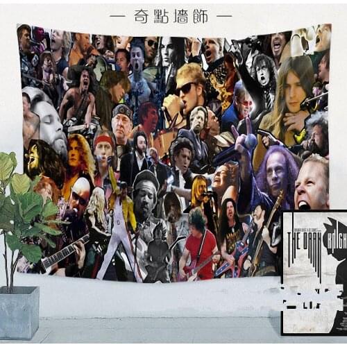 Classic Rock Band Icon Music Flag Banner Cloth Art Retro Poster Tapestry Wall Sticker Hanging Painting Bar Cafe Home Decor