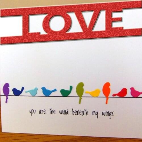 Love Letters bird pattern Metal Die Cuts Cutting Dies For DIY Scrapbooking Embossing Photo Album Paper Cards Decor festival card