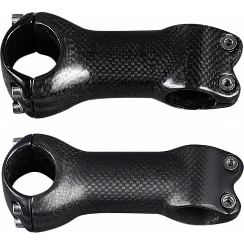Matte/Glossy Full 3K Carbon Fiber Stem Road Mountain Bicycle Stem Bike Parts Handlebar Clamp 31.8mm Stem Length 60mm - 130mm
