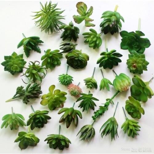 Mini Succulent plants Plastic artificial fall leaves flores DIY suculentas artificiais home office table decoration fake flower