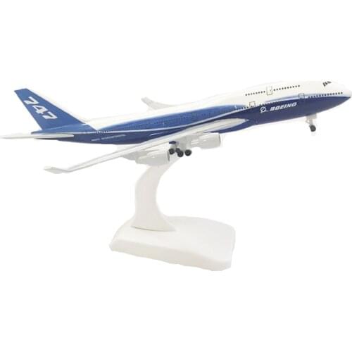 20CM Boeing B747 Prototype Metal Plane Aircraft Model Toys Airplane Kids Gift Collectible