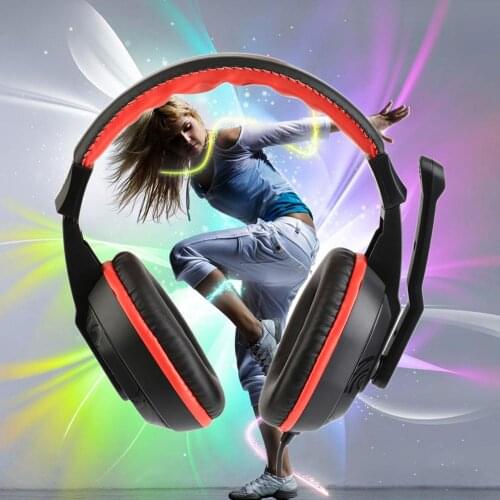 Fashion Gaming Music Headset Stereo Earphone Wired Computer Headphone with Microphone