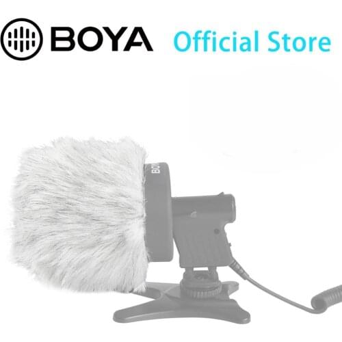 BOYA BY-P80 Furry Outdoor Interview Windshield Muff for Shotgun Capacitor Microphones