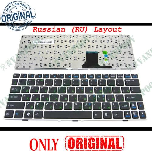New Laptop keyboard for ASUS EeePC 1000 1000HG 1000HD 1000H 1000HA 1000HE 1002HA Black (white frame) RU Russian - V103662BS8