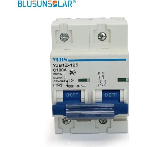 Wholesale1pcs/lot Air switch power 2P 100A DC 440V Circuit breaker YJBz1-125