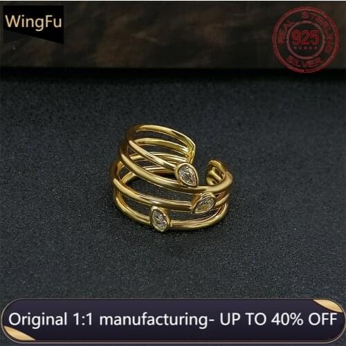 S925 sterling silver earrings ear clip gold high quality multilayer zircon fashion earrings luxury brand Monaco jewelry