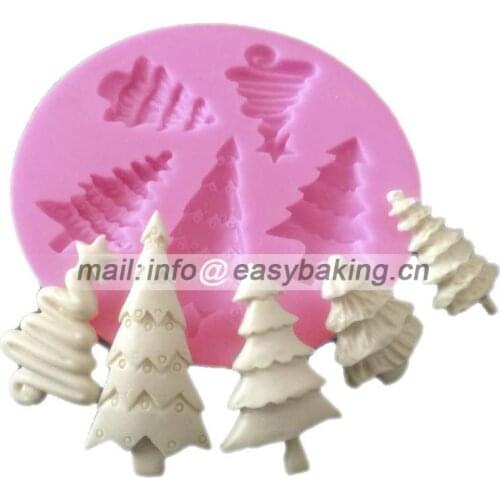 Silicone Cake Decorating Mold Fondant Cupcake Candy Chocolate Soap Christmas Tree Sugarcraft Silicone Mould