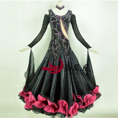Standard Ballroom Dance Dresses High Quality Stage Purple Flamenco Tango Waltz Dancing Costume Women Ballroom Competition Dress