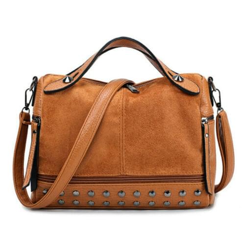 Womens Large Designer Style Tote Bag New Shoulder Handbag Cross Body Shopper Bag Studded Scrub Tote Bag Crossbody Shoulder Tote