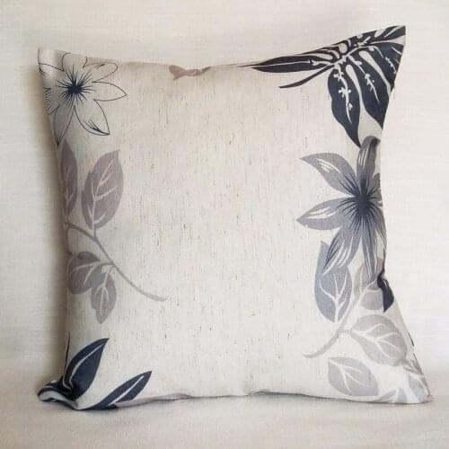 Canvas Decorative Cushion Covers Sofa Chair Seat Throw Pillow Case Quatrefoil Print Square 45X45cm