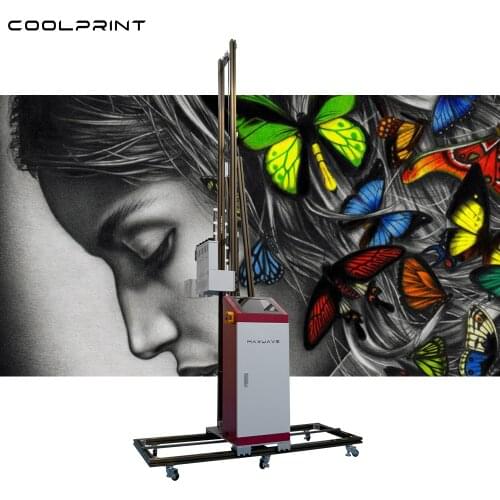 UV INK 3D Vertical Wall Printing Machine For Building Decoration Wallpen Printer