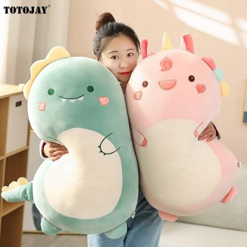 1pc 45/60/80CM Kawaii Soft Pig Dinosaur Rabbit Pillow Plush Toys Stuffed Unicorn Chick Husky Dog Toy Cushion Kids Girls Gift