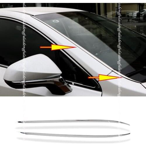 2pcs For Lexus NX200 NX200t NX300h 2015-2020 stainless steel Front Windshield decoration Strip cover Trim Car Accessories