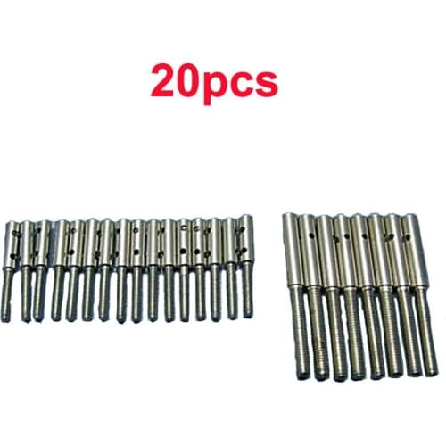 20PCs M2/M3 Metal Steel Wire Connecting Rod Ball End Push Adaptor Linkage For RC Fixed Wing FPV Airplane M3*L33/M2*L20mm