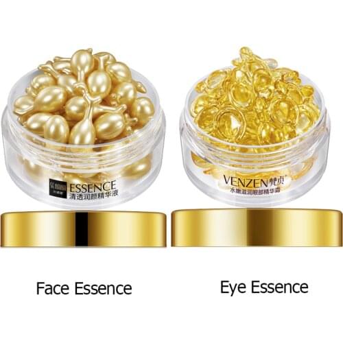 30Pcs/Bottle Hyaluronic Acid Face Essence Capsules Moisturizing Skin Remove Fine Lines Eye Serum Brighten Whitening Skincare