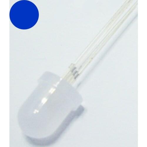 8mm LED Diffused Diode Blue Light Wide Angle Round 455nm - 460nm LED Light 3V Emitting Diode Lamp Electronics Components