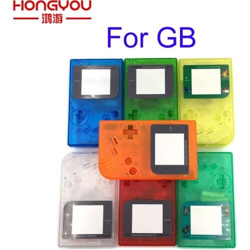 6Sets For GB Clear Case shell Full Housing Shell Case for Nintendo Gameboy Classic for GB DMG GBO Shell