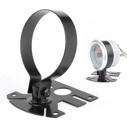 Car Gauge Mount Holder Bracket 2-1/16 inch Single Hole Adjustable Iron Car Meter Bracket Auto Replacement Parts