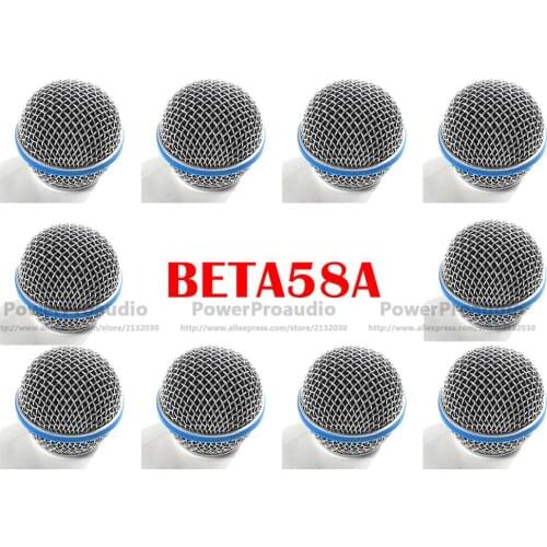 Freeshipping 10pcs/lot Professional Replacement Ball Head Mesh Microphone Grille Fits For shure sm 58 sm 58sk beta 58 beta58a