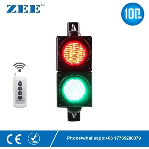 Remote control wireless control 4 inches 100mm LED Traffic Light Red Green Traffic Signal Light Parking Lot Signal Entrance