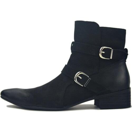 Fashion Mens Boots Zipper Genuine Leather Boots men Ankle Shoes Chelsea Boots spring/autumn Designer boots cow leather shoes