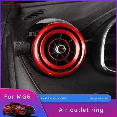 For MG6 2017 2018 2019 2020 Refitting Decorative Ring of Air Conditioner Outlet into Bright Ring of Aluminum Alloy Air Outlet