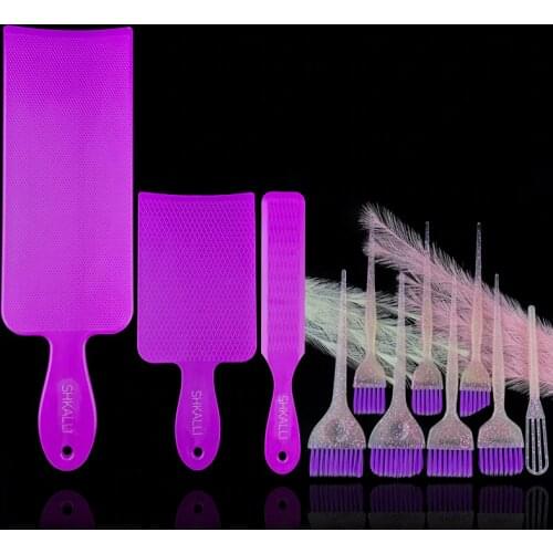 Hair Board Hair Tint Dyeing Highlighting Board Hairdressing Professional Pick Color Balayage Board Tool brush set