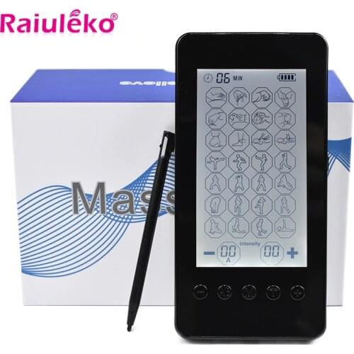 28 Mode Touch Screen Control Massager Electric Muscle Stimulator Body Relax 20 Grade Massager Body Whole Dual Input Pain Relief