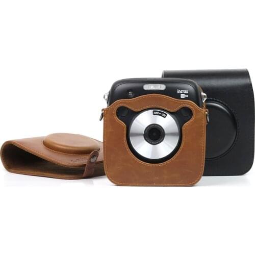 FUJIFILM Instax SQUARE SQ10 Camera PU Leather Bag Case Vintage Shoulder Strap Pouch Camera Carry Cover Protection Case