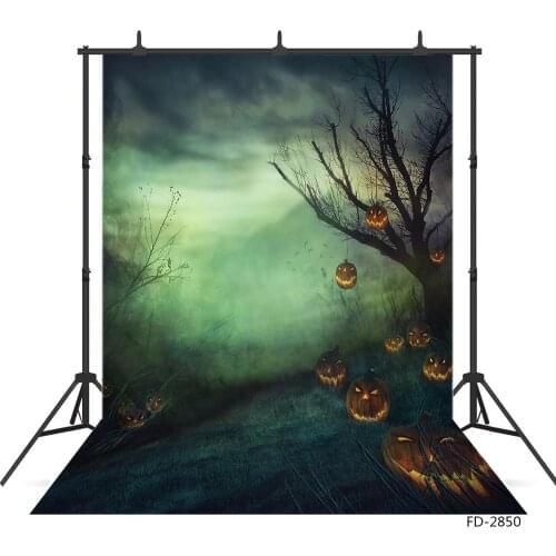Halloween Pumpkin Grove Horrifying Photography Backdrop Custom Background Photo Studio for Child All Saints' Day Photocall Props