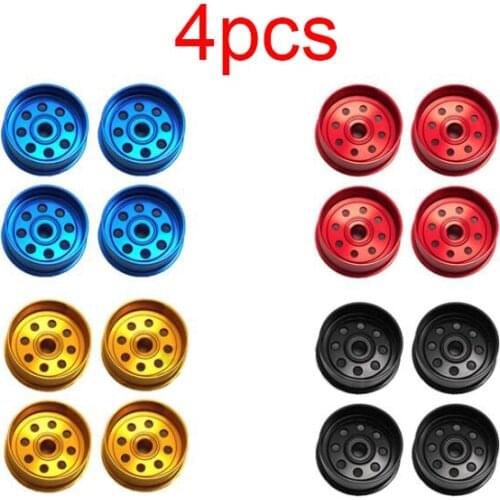 4Pcs Large Diameter Wheels Aluminum Alloy Wheel Hub 94732/94705 Spare Parts for Tamiya Mini 4WD Car Model