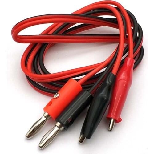 Red and black banana plug turn crocodile clip line test line alligator clip banana plug line 2A 1M