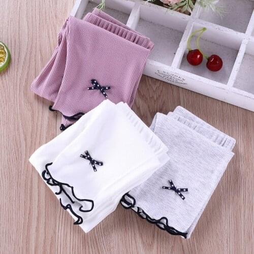 2021 Summer Childrens leggings summer new childrens clothing girls' leggings childrens cropped pants