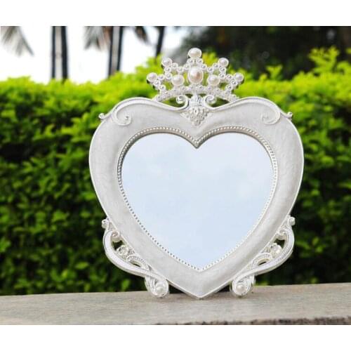 Fashion table mirror heart makeup mirror gift lovers gift fashion compact mirror pocket mirror J004