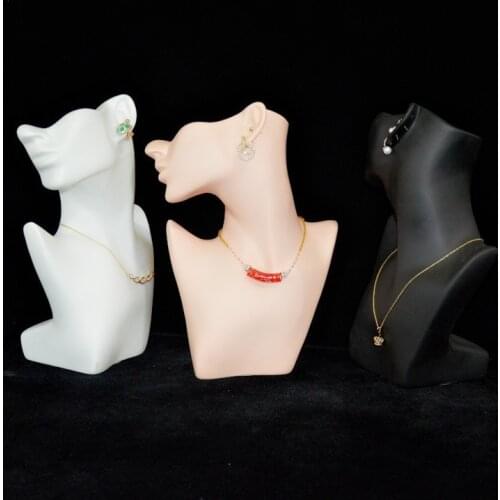 Fashion Resin Female Mannequin Head Bust Stand Model Shop Jewelry Necklace Display Decorate