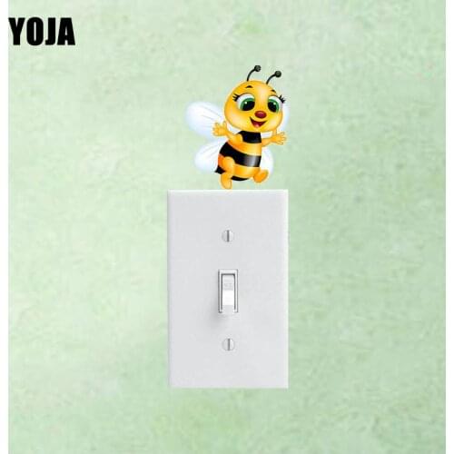 YOJA Animal Little Bee PVC Home Decoration Wall Switch Sticker Decal 12SS0001