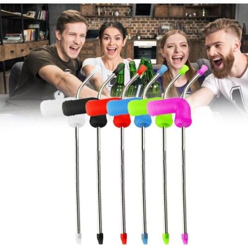 Beer Snorkel Straw Beer Bong Funnel Slammer Double Snorkel Drinking Beer Festivals Party Dispenser Bar Tools
