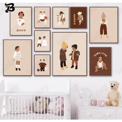Canvas Poster Cartoon Wall Art Cute Baby Canvas Painting Posters and Prints Wall Pictures for Kids Room Bedroom Home Wall Decor