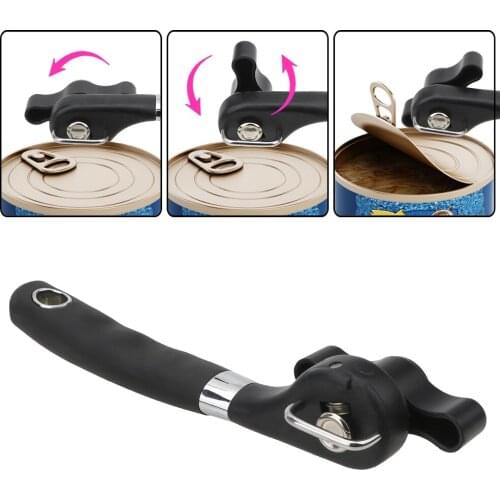 Professional Effortless Openers with Turn Knob Kitchen Tool Jar Opener Manual Can Opener Side Cut Plastic