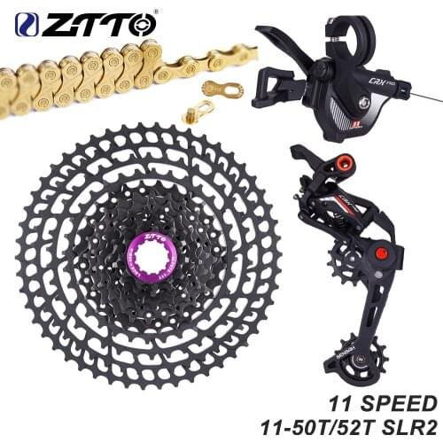 ZTTO MTB Bike 11 Speed Groupset 11s 11-50T/52T Cassette Ultralight 11v 11s shifter derailleur 11s gold chain chainring 32/34/36t