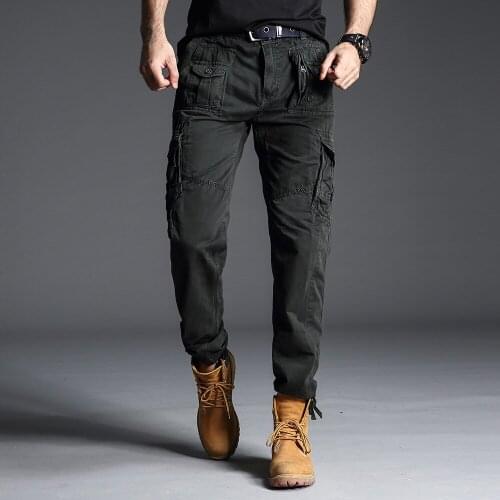 Tactical Pants Camouflage Sweatpants Plus Size High Quality Mens Cargo Pants Casual Fashion Jogger Pants Military Army Green