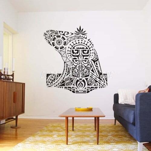 Tattoo Tribe Warrior Africa Mask Aborigines Wall Decal Vinyl Decor Home Decoration Room Stickers