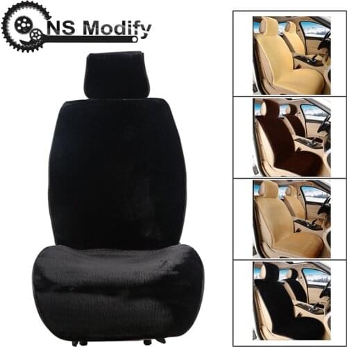 NS Modify Universal Car Seat Covers Soft Plush Car Seat Cushion Winter Warm Automobiles Seat Pad Car Interior Accessories