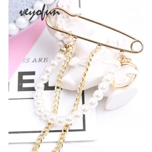 Veyofun Brooches Letter On Clothes